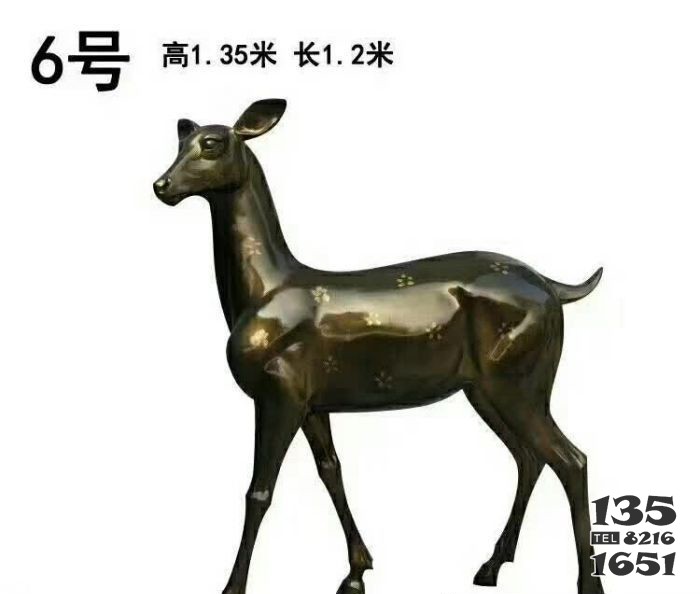 梅花鹿动物铜雕图片