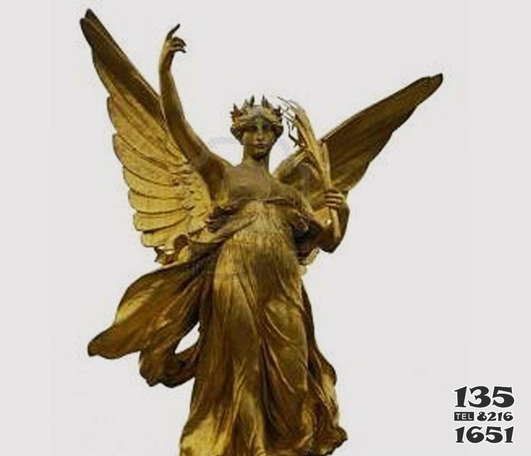 黄铜西方天使人物雕塑图片