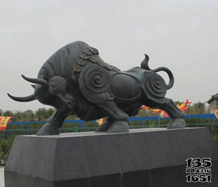 大型动物雕塑铜雕牛摆件图片