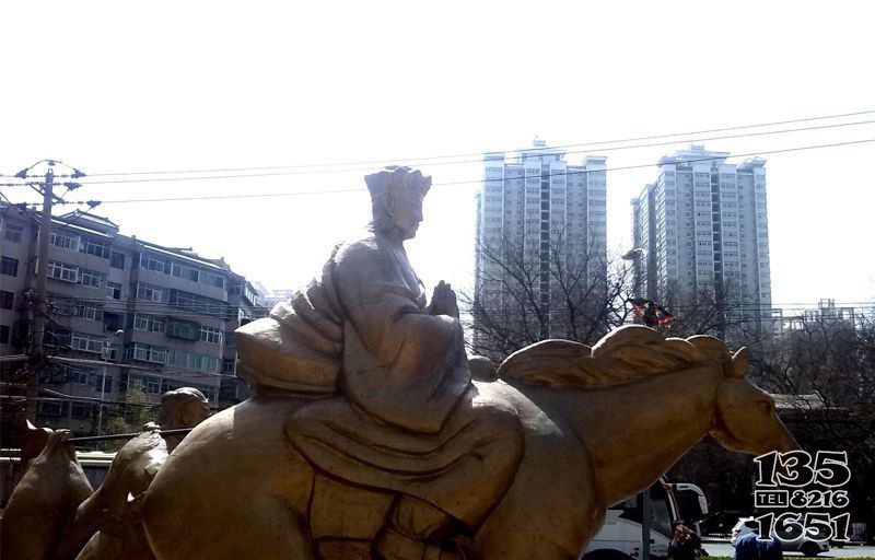 骑马的唐僧人物铜雕图片