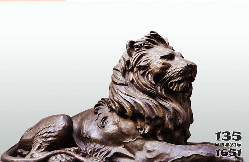 公园铜雕卧室狮子动物雕塑图片
