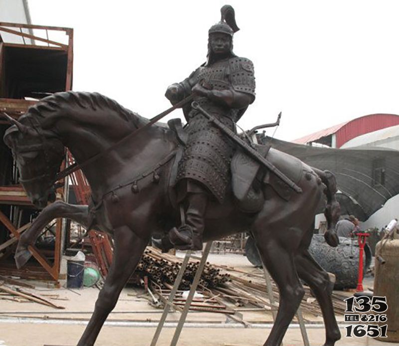 将军骑马人物铜雕图片