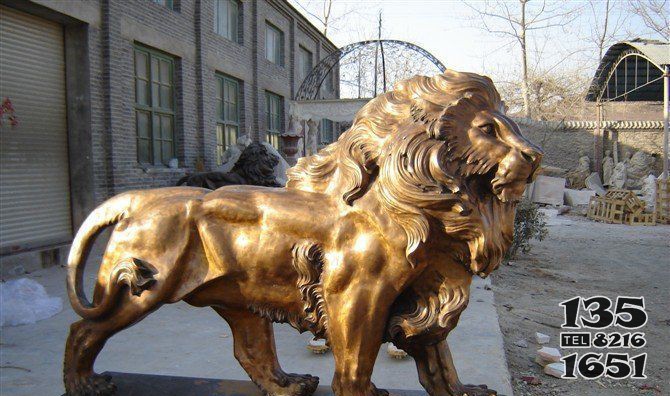 黄铜西洋狮子铜雕图片
