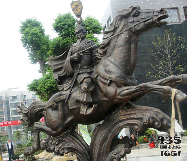 铜雕古代大型骑马人物图片