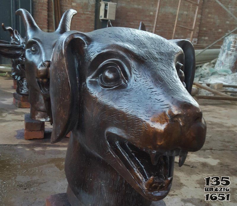 铜雕广场生肖动物头像装饰摆件图片