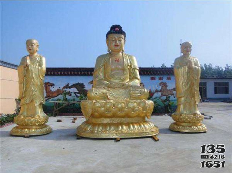 铜雕坐佛寺庙雕塑厂家直销图片