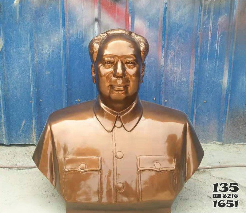 校园伟人毛泽东头像铜雕图片