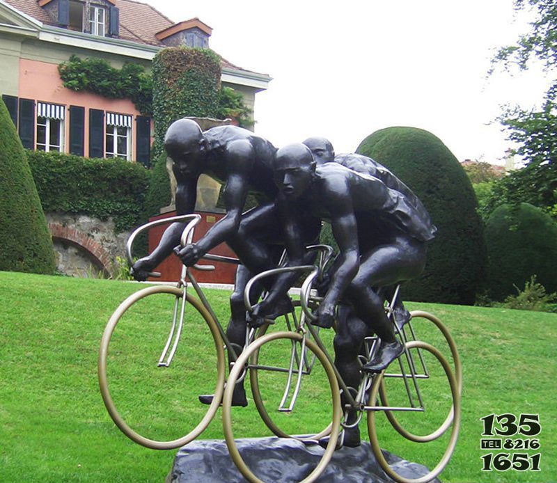 自行车铜雕图片