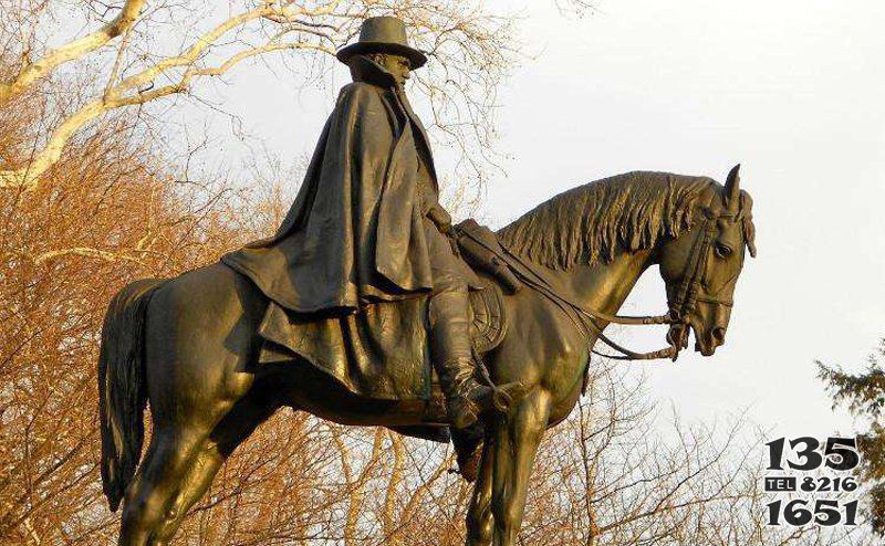 骑马的西方人物铜雕图片