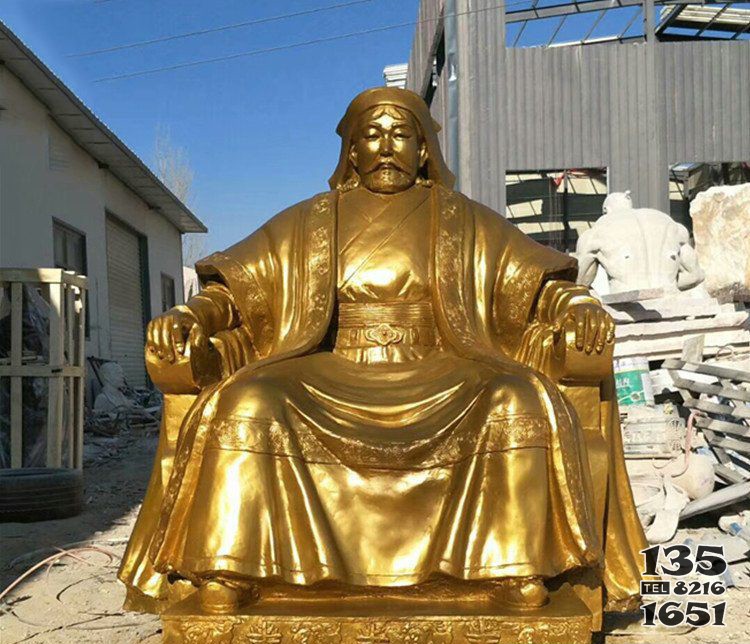 古代帝王成吉思汗铜雕图片