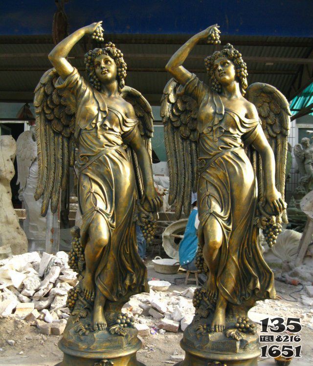 玻璃钢四季女神仿铜人物雕塑图片