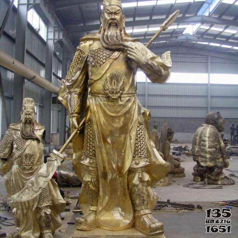 厂家定制大型做关公铜雕人物摆件铸造铜佛像雕塑图片
